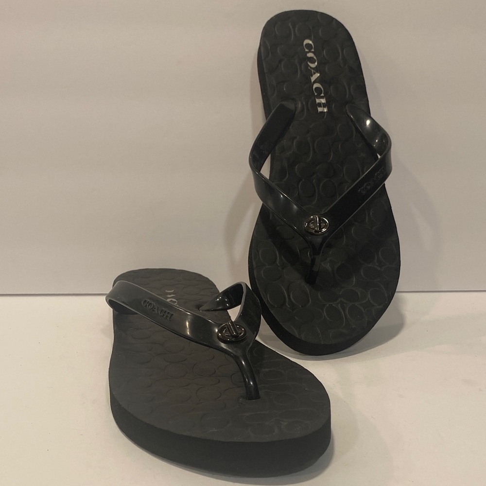 Coach Women's Black Sandals size 8 good condition.